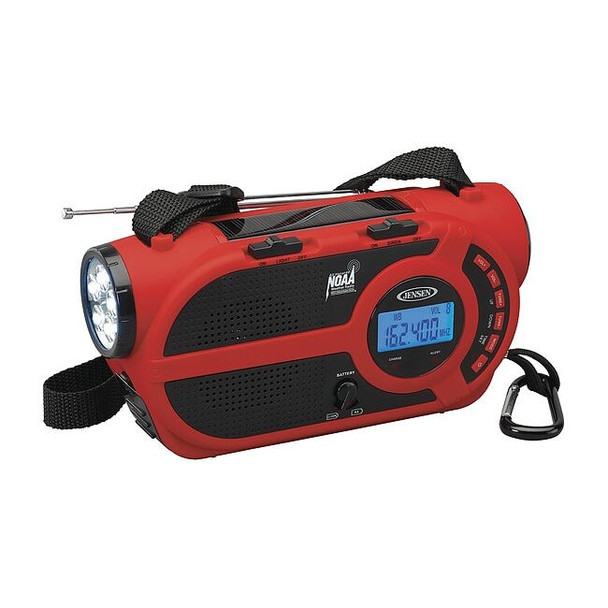 Jensen Portable Weather Radio,Color Red JEP-650