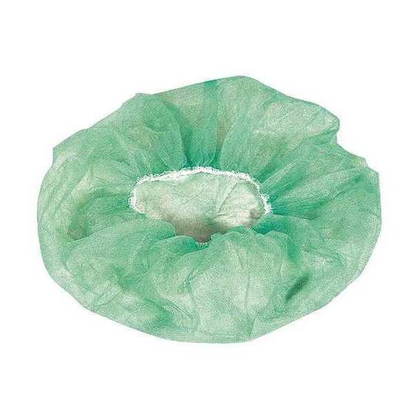 Cellucap Bouffant Cap, Polypropylene, 24 in Dia., Green, L, 100 PK BIX4BGRM