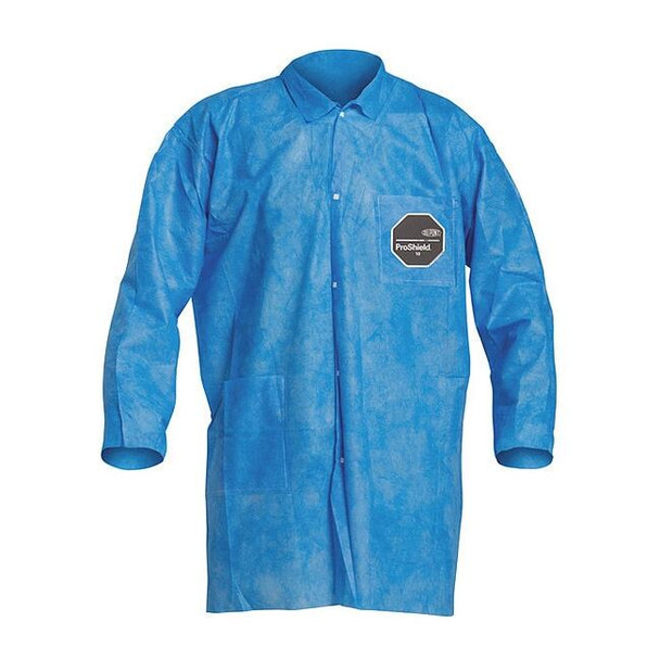 ProShield 10 Disposable Lab Coat, ProShield(R), Snaps Closure, Blue, 2XL, 30 PK