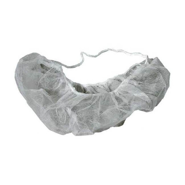Cellucap Beard Cover, Polypropylene, 19 in Dia., White, M, 1000 PK BP4R