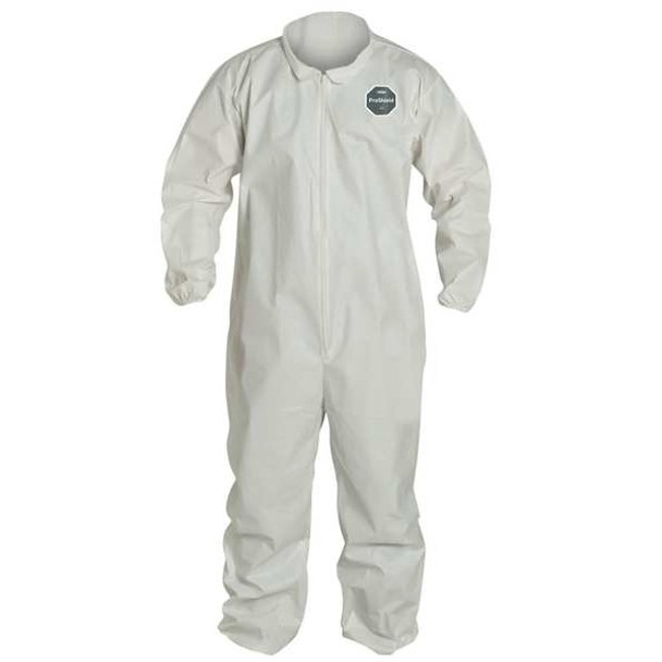Collared Disposable Coveralls, 2XL, White, ProShield(R) 60