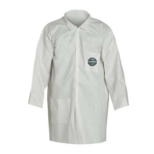 ProShield 60 Disposable Lab Coat, ProShield(R), Snaps Closure, White, 2XL, 30 PK