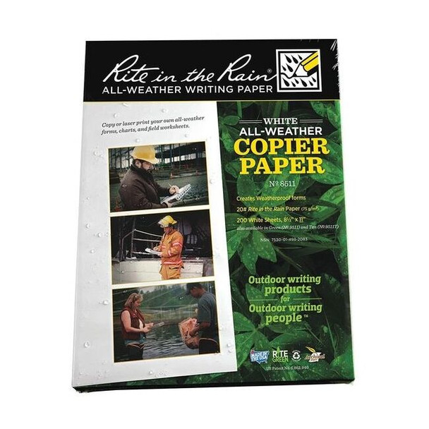 Rite in the Rain Waterproof Laser Paper,8-1/2"x11",PK200 8511