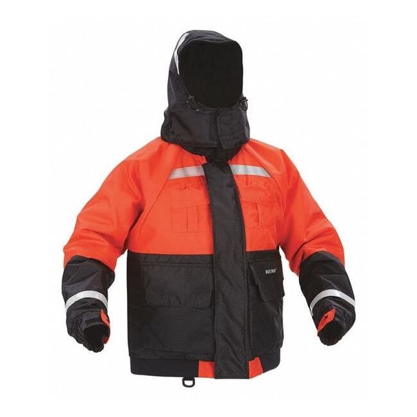 Kent Safety Flotation Jacket, Deluxe, Hood, Org, 2XL 151800-200-060-23