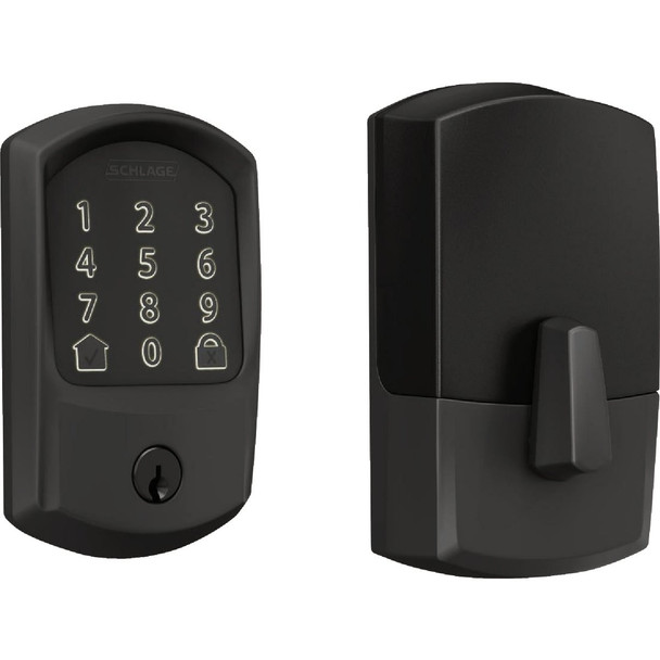 Schlage Encode Greenwich Matte Black Smart WiFi Deadbolt BE489WBVGRW622