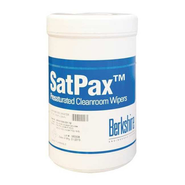 Berkshire Cleanroom Prewet Wipe, 6" x 9", 100 Wipes SPXC1000.001.12
