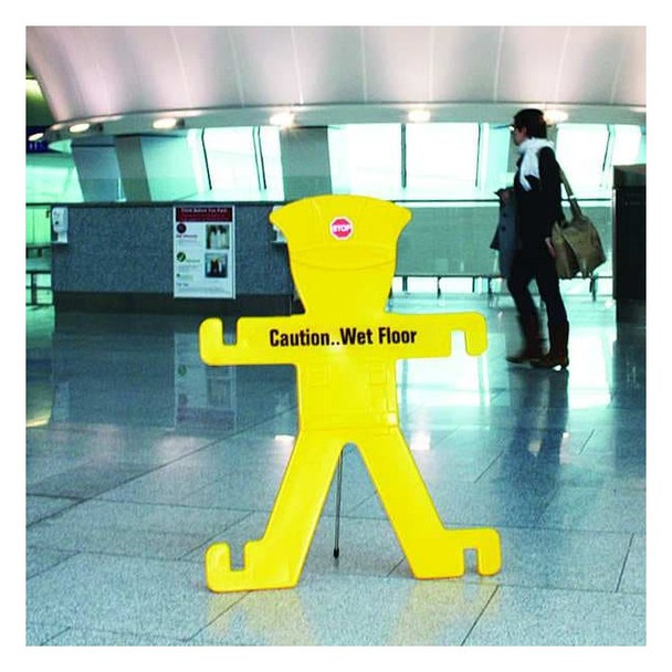 Manufacturer Varies Traffic Barriers, Yellow, Caution Wet Floor 3UTR5