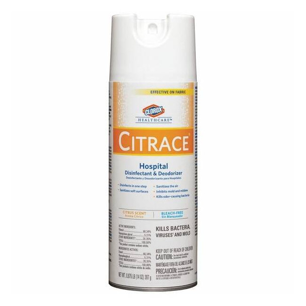 Germicidal Disinfectant Cleaner, 14 oz. Aerosol Can, Unscented, 12 PK