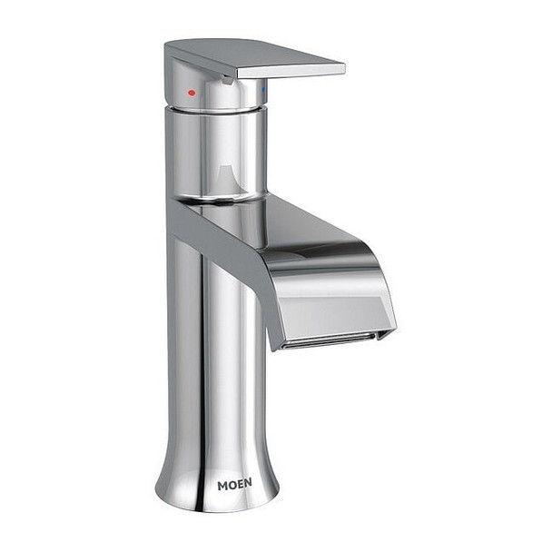Genta Manual Low Arc Bathroom Faucet, Single Hole Mount, Chrome 1 Hole 6702