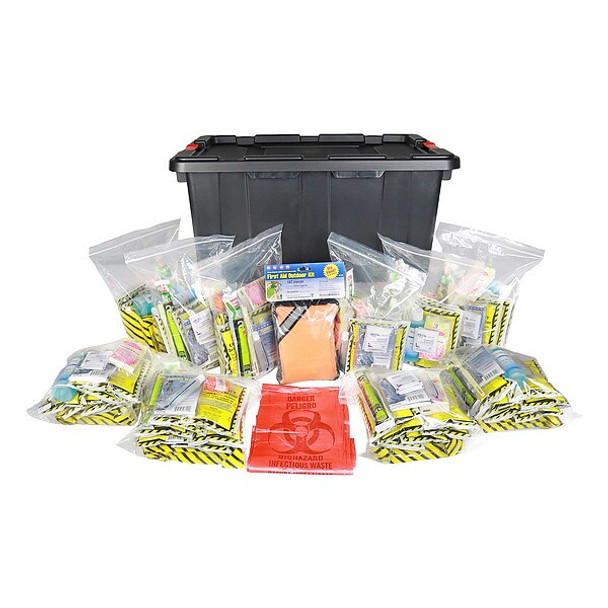 Ready America Survival Kit, Plastic 316 Components, 10 People Served 70551