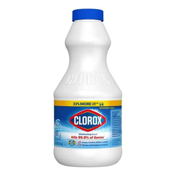 Clorox Disinfecting Bleach, Original Scent, 24 oz Bottle, 12 PK 32251