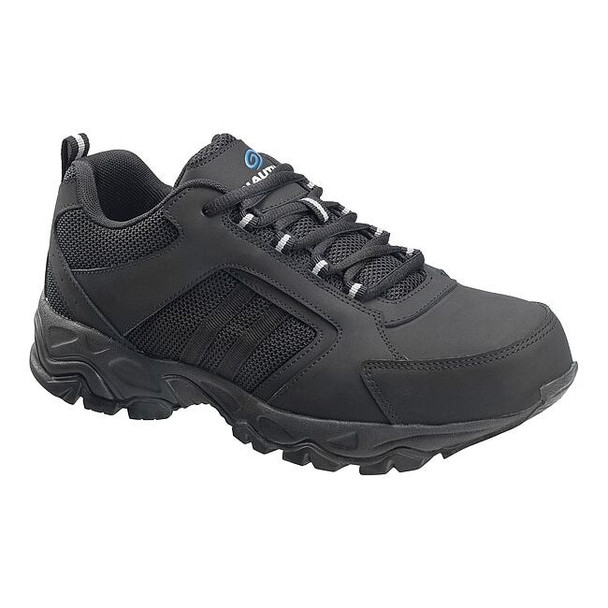 Men's Athletic Shoe, 8 1/2 M, Steel Toe, Black, 2102