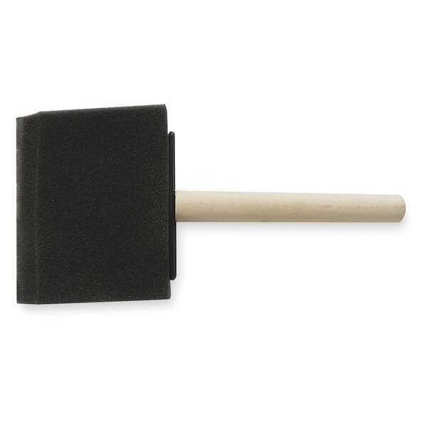 3" Flat Sash Soft, Foam Bristle, Paint Brush, Unfinished Wood Handle