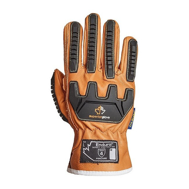 Superior Glove Leather Gloves,XL,Goatskin,PR 378GKVSB-XL