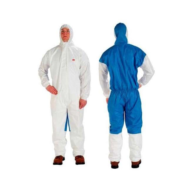 3m Protective Coverall, XL, Blue/White, SMS 4535-XL