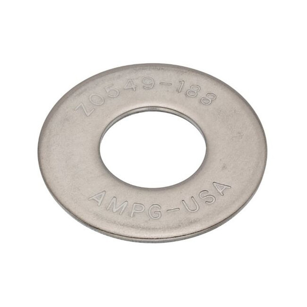 Flat Washer, For Screw Size 5/8" ,18-8 Stainless Steel Plain Finish, 50 PK