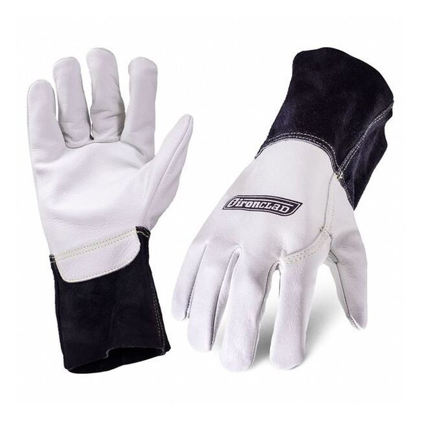 Welding Glove, Safety Cuff, Wing Thumb, Premium Leather, L, 1 PR