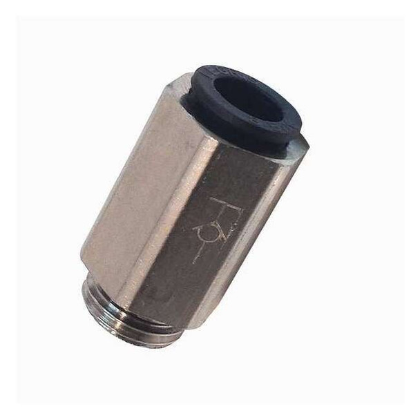 Legris Metric Push-to-Connect Fitting, Brass, Silver 3391 08 10