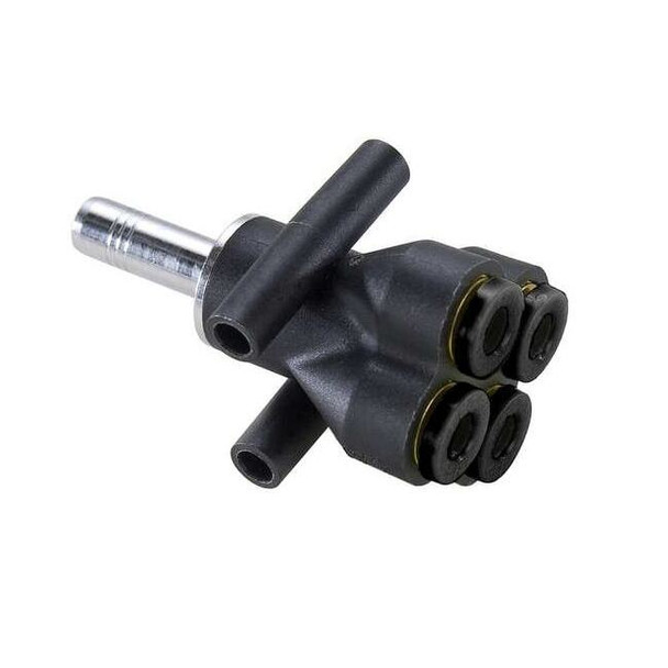 Legris Metric Push-to-Connect Fitting, Polymer, Black 3143 04 08