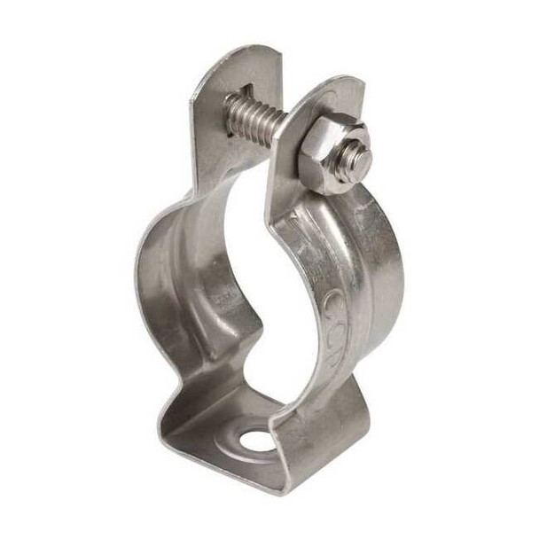 Hanger, Conduit; Pipe Use, 4 in, Stainless Steel, Polished Brite