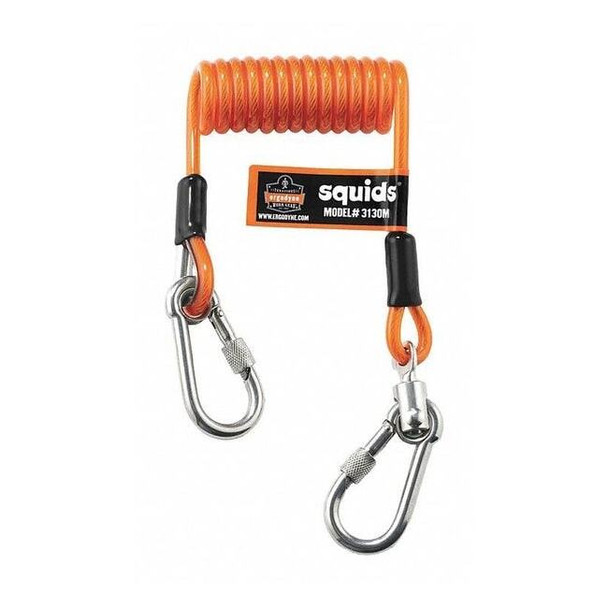 Ergodyne Standard Orange Coiled Cable Lanyard-5lb 3130M