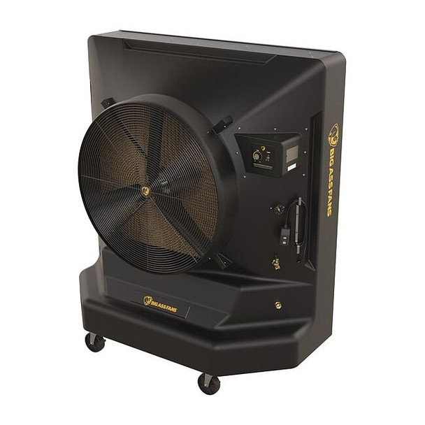 Portable Evaporative Cooler, 10,000 cfm, 3,600 sq ft, 46 gal, 3/4 hp, Direct