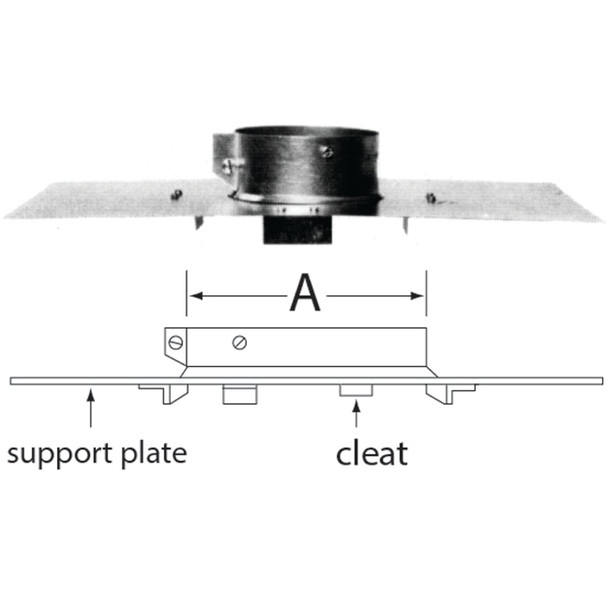 SELKIRK RV 6 In. x 6-5/8 In. x 17 In. x 12 In. Pipe Support Assembly 106400
