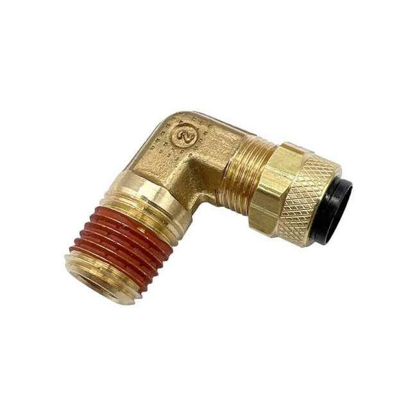 Parker Elbow, Brass, Comp. 3/8 in, MNPT 1/8 in VS169P-6-4