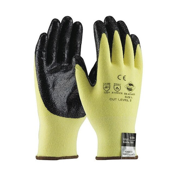 Cut Resistant Coated Gloves, Cut Level A2 ,Dipped ,Nitrile ,Smooth ,XL 12 PK