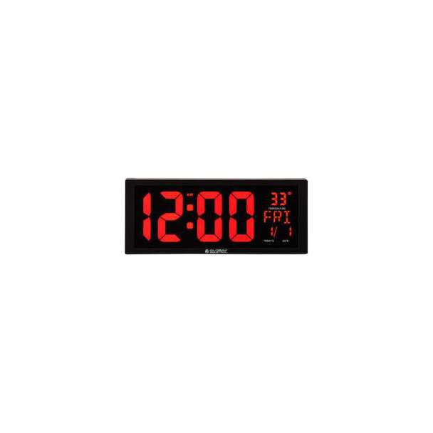 Global Industrial 4'' LED Digital Clock 6"" Power Cord with USB