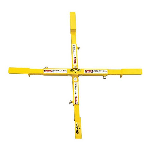 Allegro Industries Manhole Safety Cross,Steel,15 lb.,Yellow 9406-24A