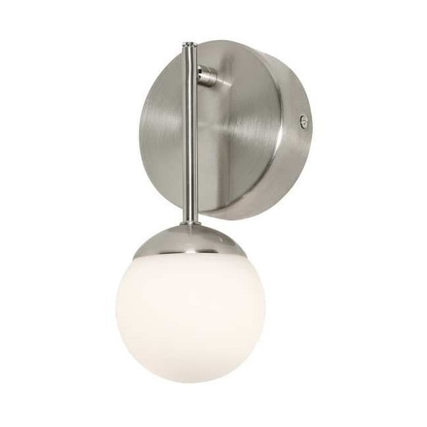 Afx Pearl1LightLEDSconce,SatinNickel,4in PRLS0409L30D1SN