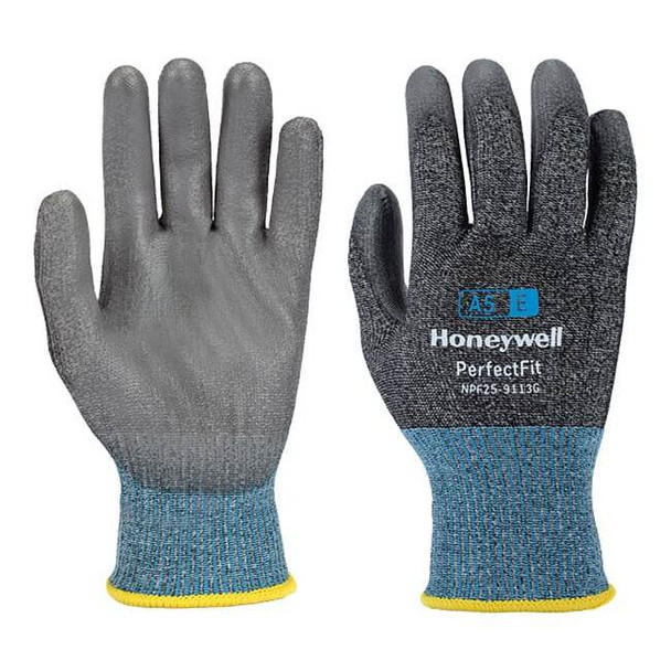 Honeywell Cut-Resistant Gloves, Cut Level A5 ,PU ,Rough ,S 1 PR NPF25-9113G-7/S