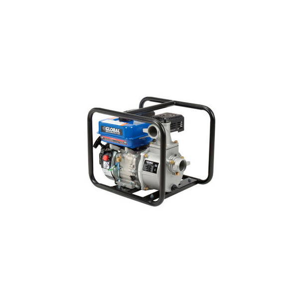 Global Industrial Portable Gasoline Water Pump 2 Intake/Outlet 7HP
