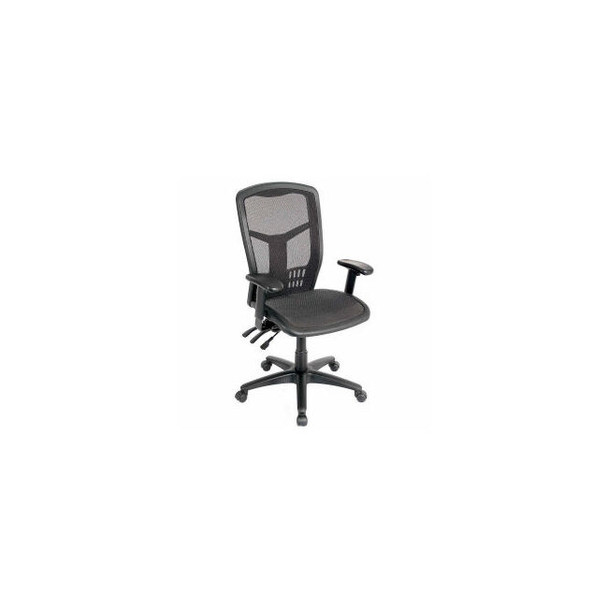Interion Office Chair With High Back & Adjustable Arms Mesh Black