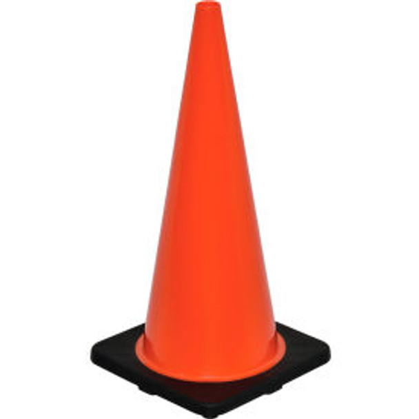 Global Industrial 28"" Traffic Cone Non-Reflective Black Base 7 lbs