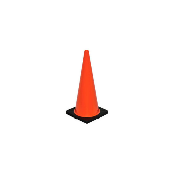 Global Industrial 28"" Traffic Cone Non-Reflective Black Base 7 lbs