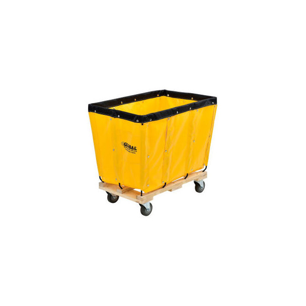 Global Industrial KD 8 Bushel Yellow Vinyl Basket Bulk Truck