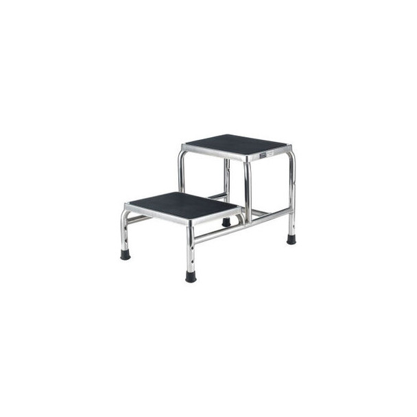 Global Industrial Chrome Two-Step Foot Stool