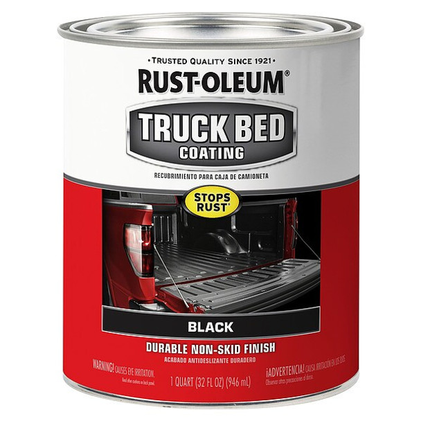 Rust-Oleum Truck Bed Coating,Black,Water Base,1 qt 342668