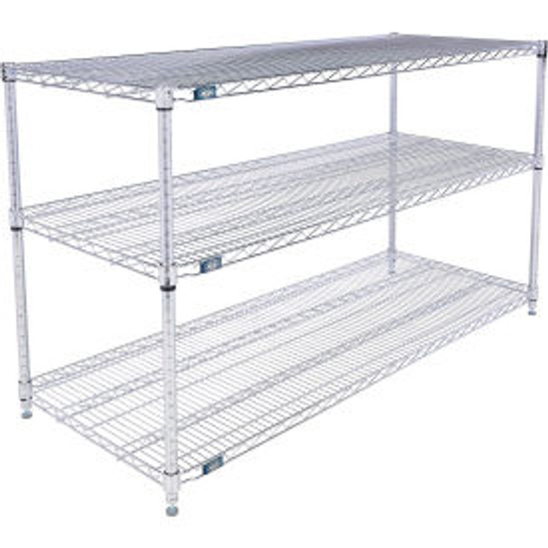 Nexel 3 Shelf Stainless Steel Wire Shelving Unit Starter 60""W x 21""D x 34""H Nexel 3 Shelf Stainless Steel Wire Shelving Unit Starter 60""W x 21""D x 34""H