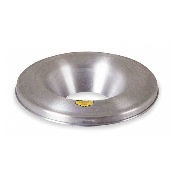 Justrite Trash Can Top, Silver, Aluminum 26530