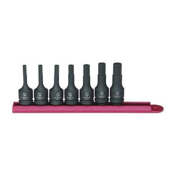 Gearwrench 7 Piece 3/8" Drive Hex Bit Impact SAE Socket Set 84913