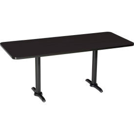 Interion Bar Height Breakroom Table 72""L x 36""H x 30""W Black