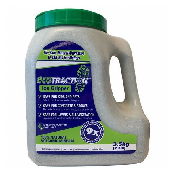 Ecotraction Winter Traction Mineral,Jug,7.7 lb. ET3RG