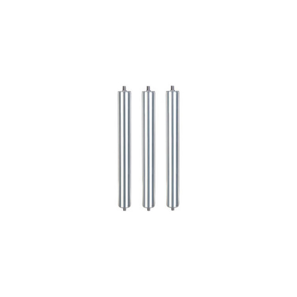 Global Industrial 15"" Replacement Roller 1.9"" Dia. Galvanized Steel Pack of 3