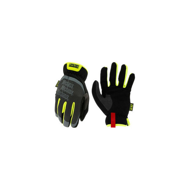 Mechanix Wear FastFitHi-VizRetail Work Gloves Synthetic Leather Black 2XL