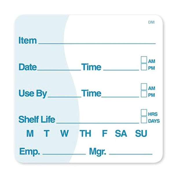 Daymark Food Safety Label,White,2 in H,1000pk IT112437