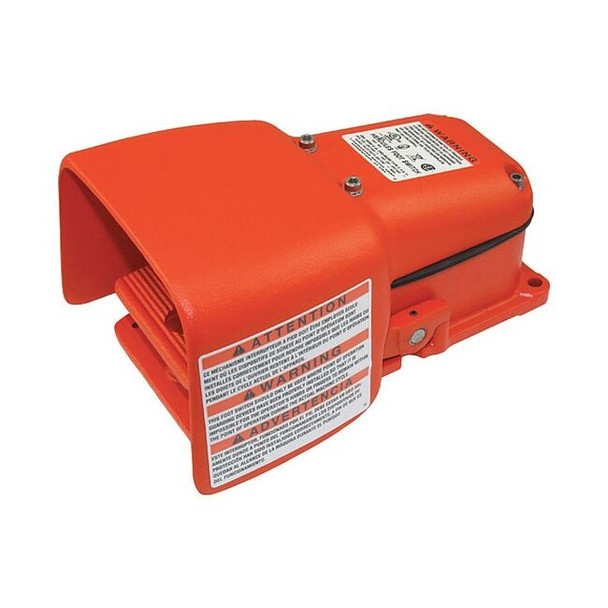 Linemaster FootSwtch,Orng,CastIron,SPDT-DB,Momentry 536-SWH