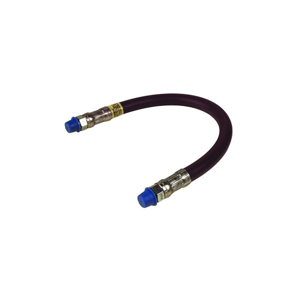 Grease Gun Extension Hose, 24 in L, Elastomeric, 1/8 in NPTF(M), 4,800 psi, Orange